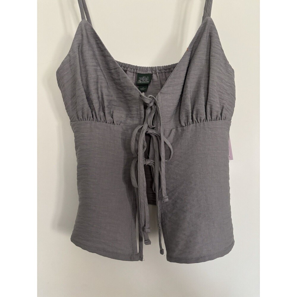 Tie-front Split Camisole Top Wild Fable Small Gray